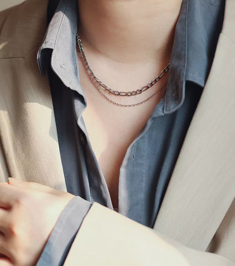Figaro Layered Necklace - RosyWine