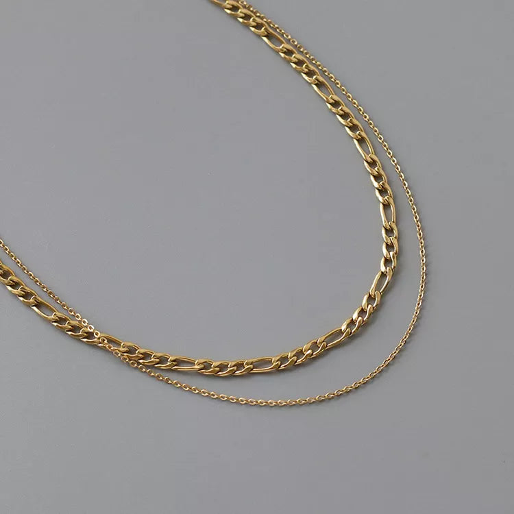 Figaro Layered Necklace - RosyWine
