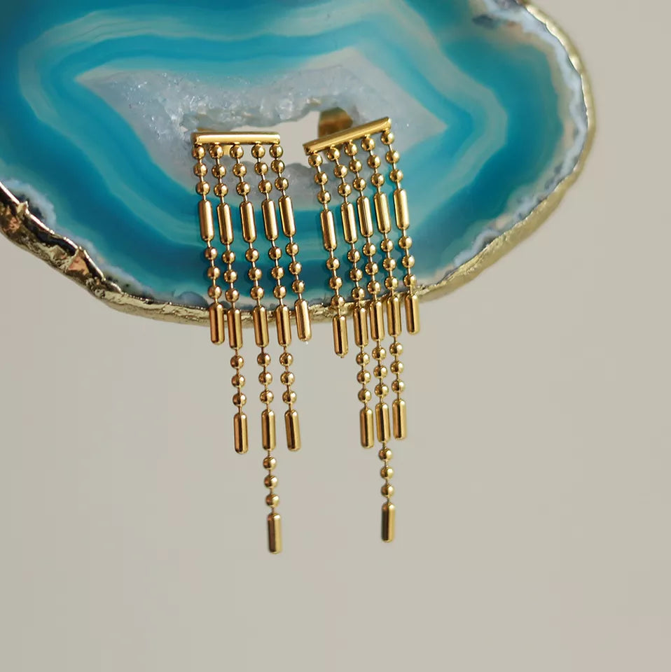 Lola Tassel Earrings - RosyWine