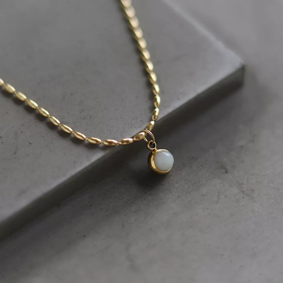 Malorie Jade necklace - RosyWine