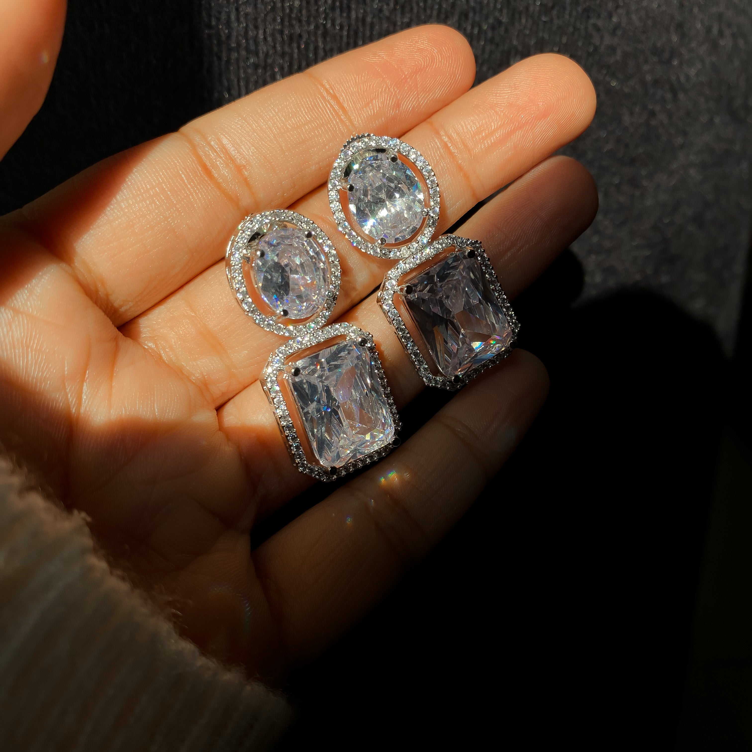 Naila diamond earrings - RosyWine