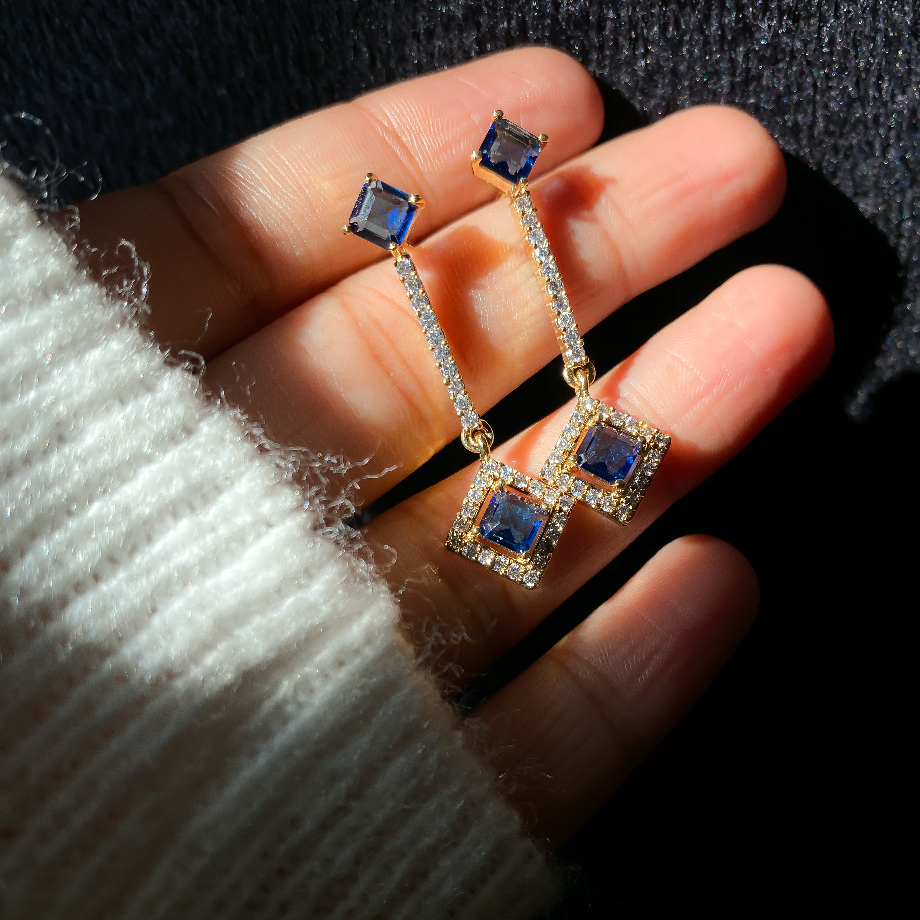 Amalfi Diamond Earrings - RosyWine