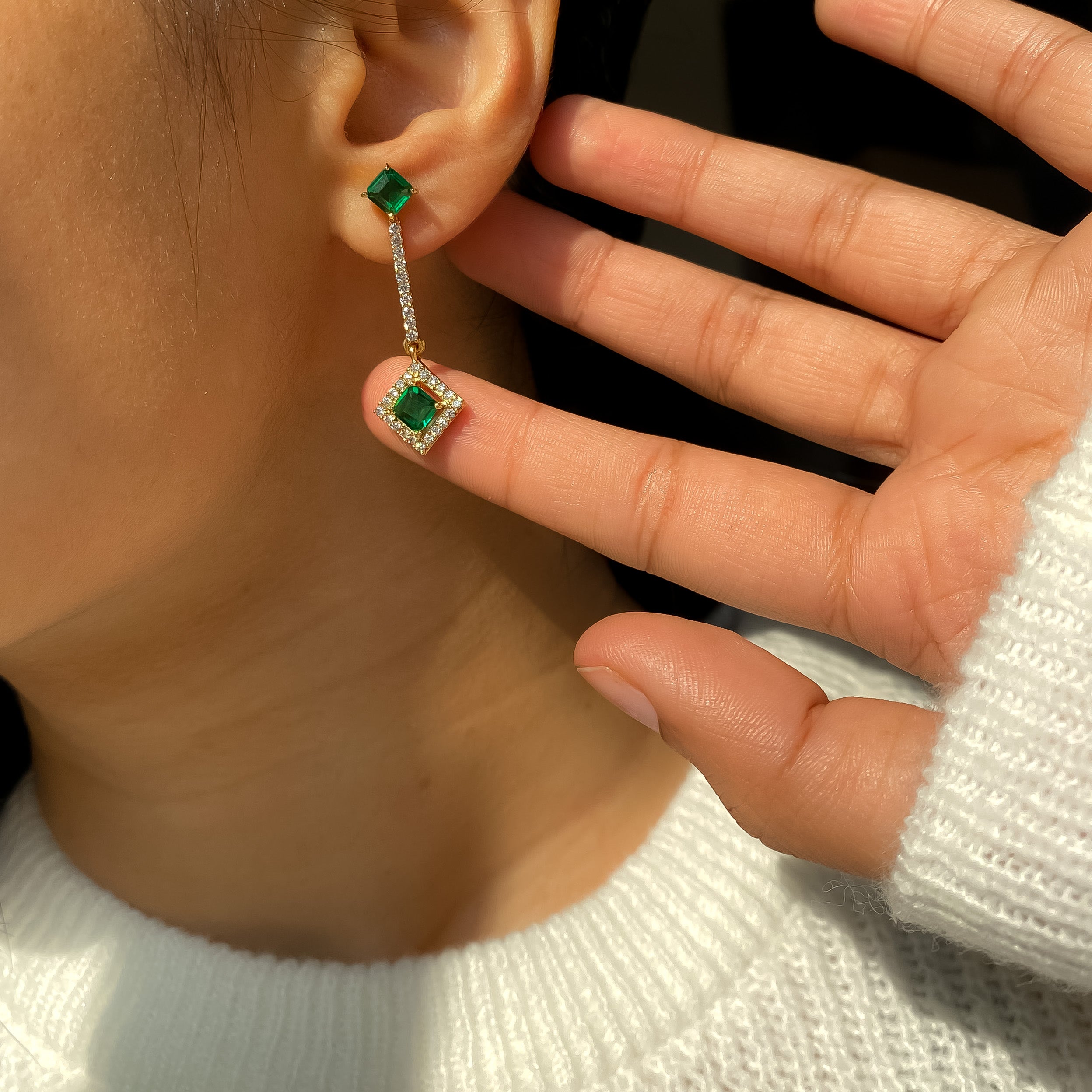 Amalfi Diamond Earrings - RosyWine