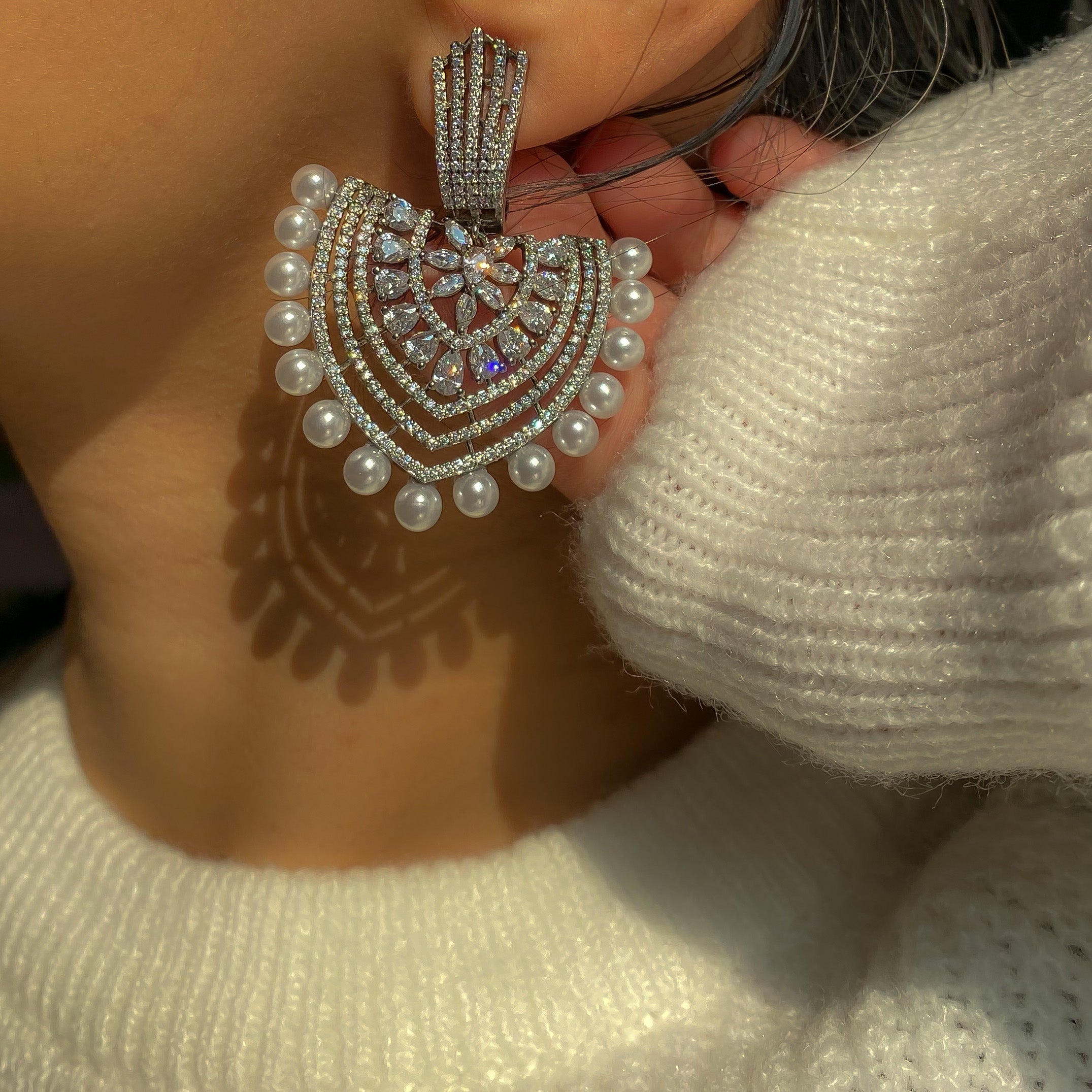 Abina Diamond Earrings - RosyWine