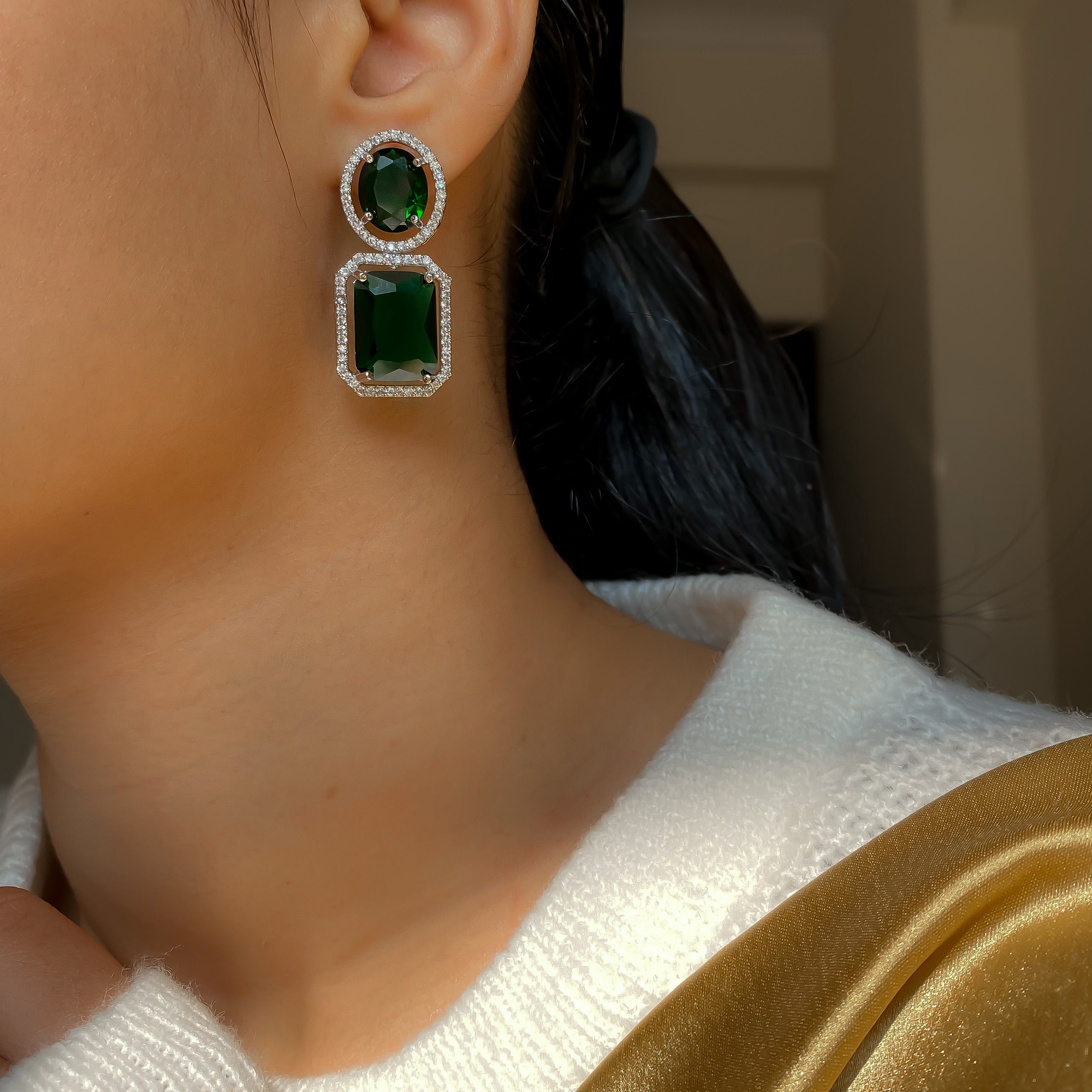 Naila diamond earrings - RosyWine