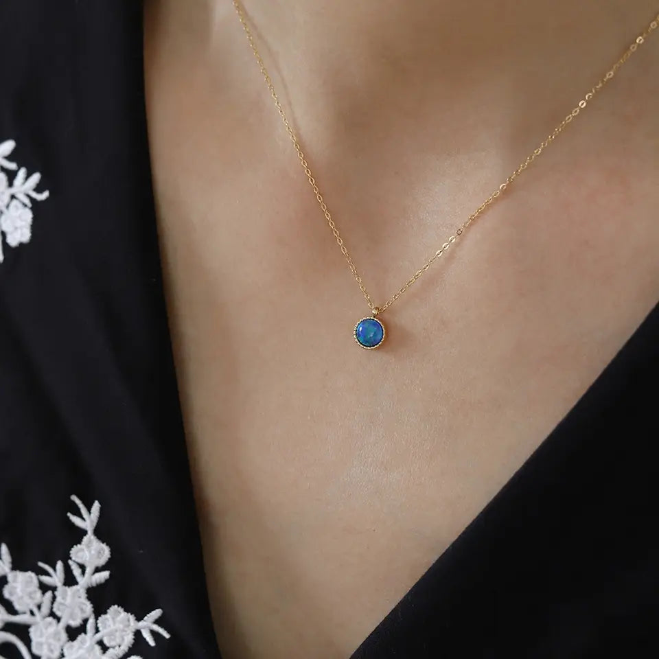 Real fire 2025 opal necklace