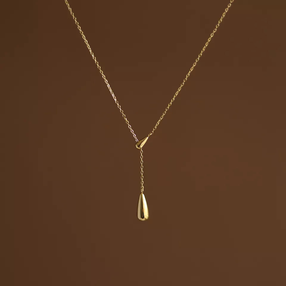 Drop Tassel Necklace - RosyWine