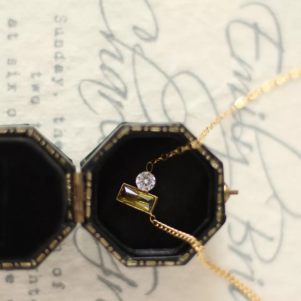 Olive Retro Necklace - RosyWine