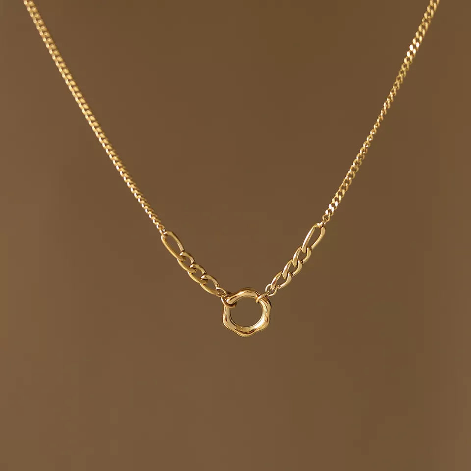 Tinsely Necklace - RosyWine