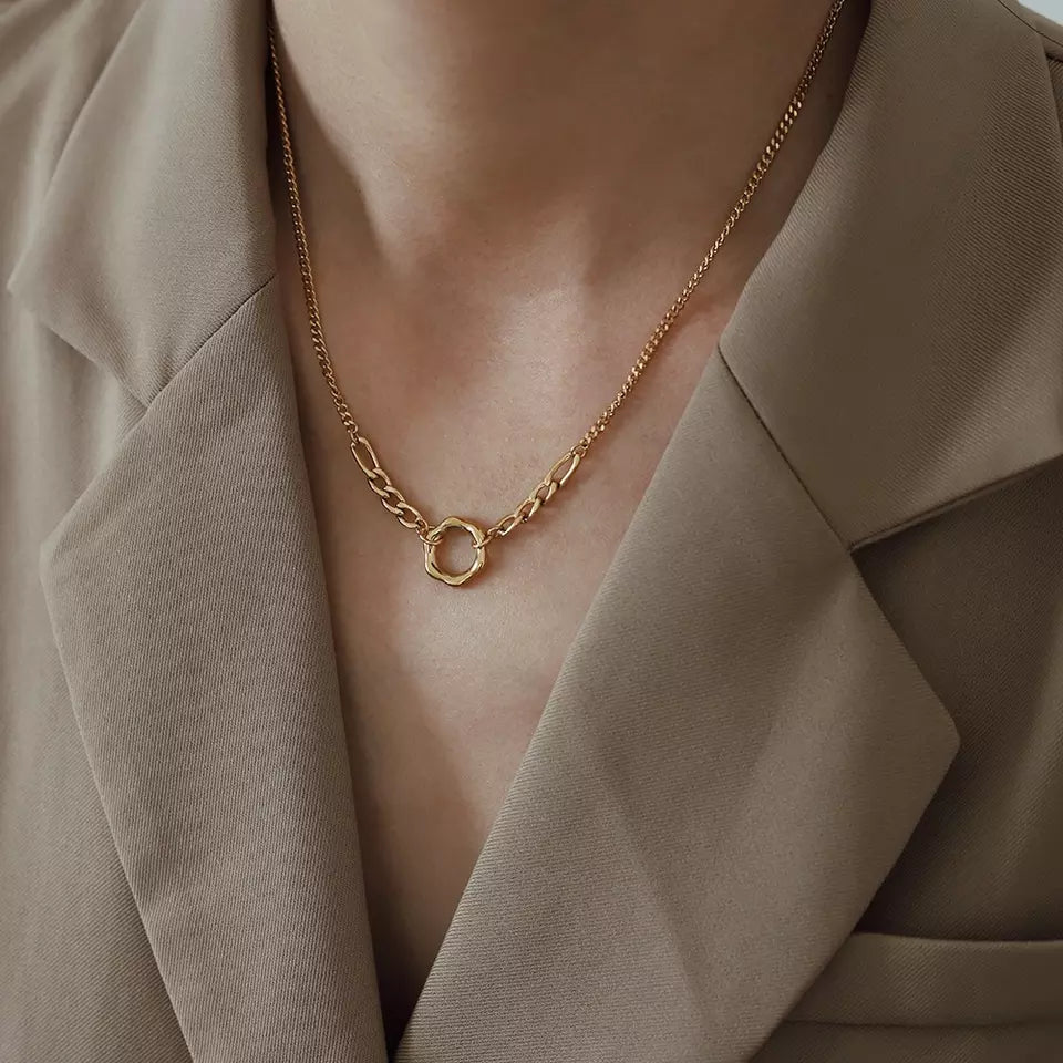 Tinsely Necklace - RosyWine