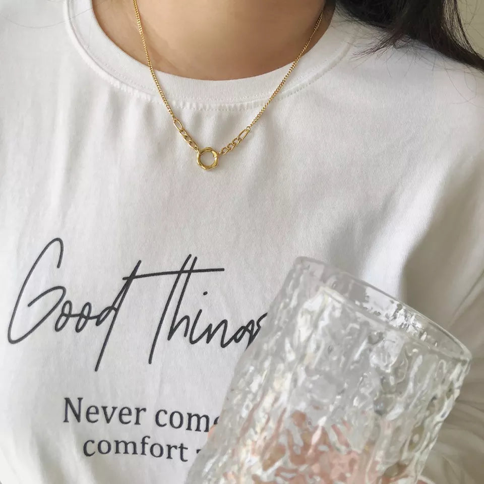 Tinsely Necklace - RosyWine