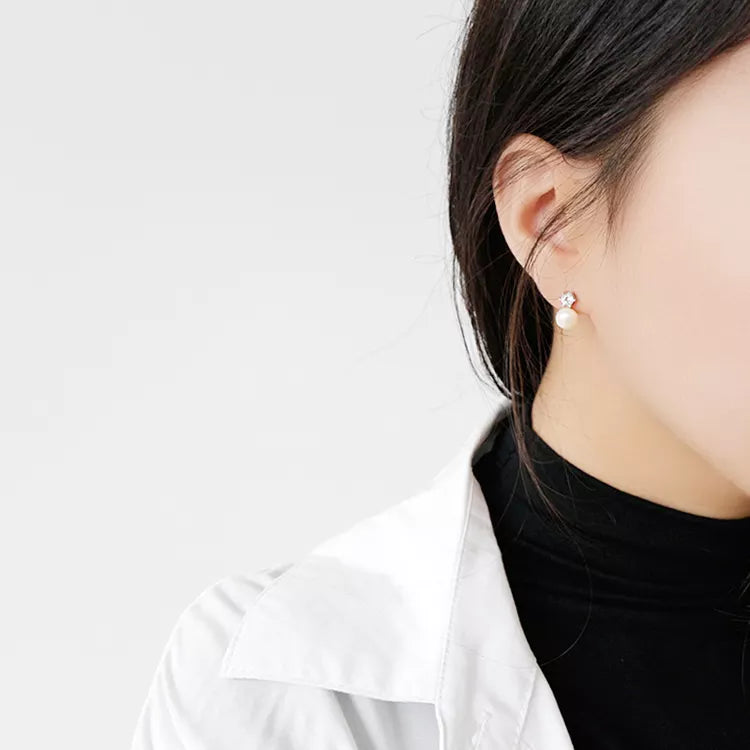 Isabela Pearl earrings - RosyWine