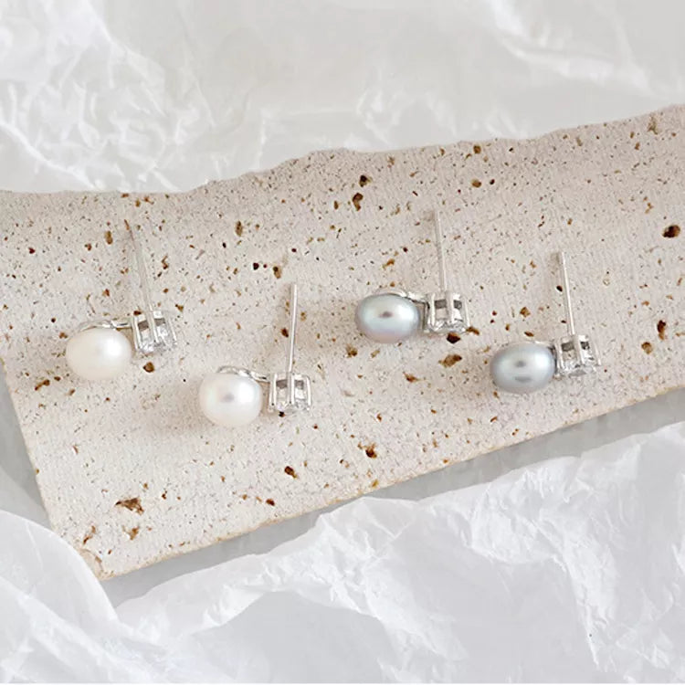 Isabela Pearl earrings - RosyWine