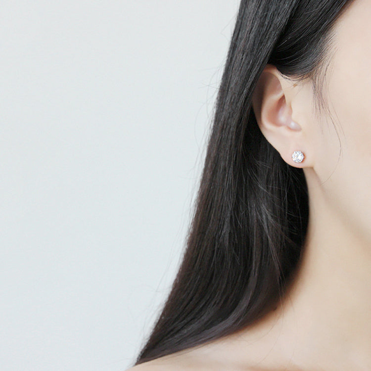 Jane Diamond Studs - RosyWine