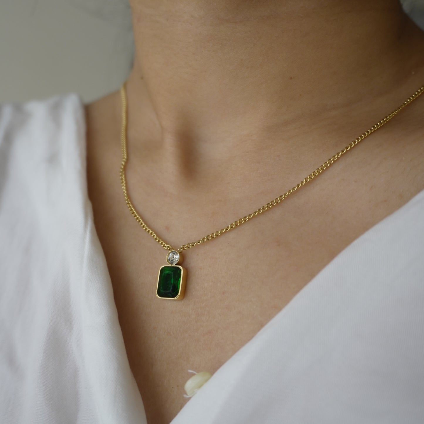 Tessa Emerald Necklace