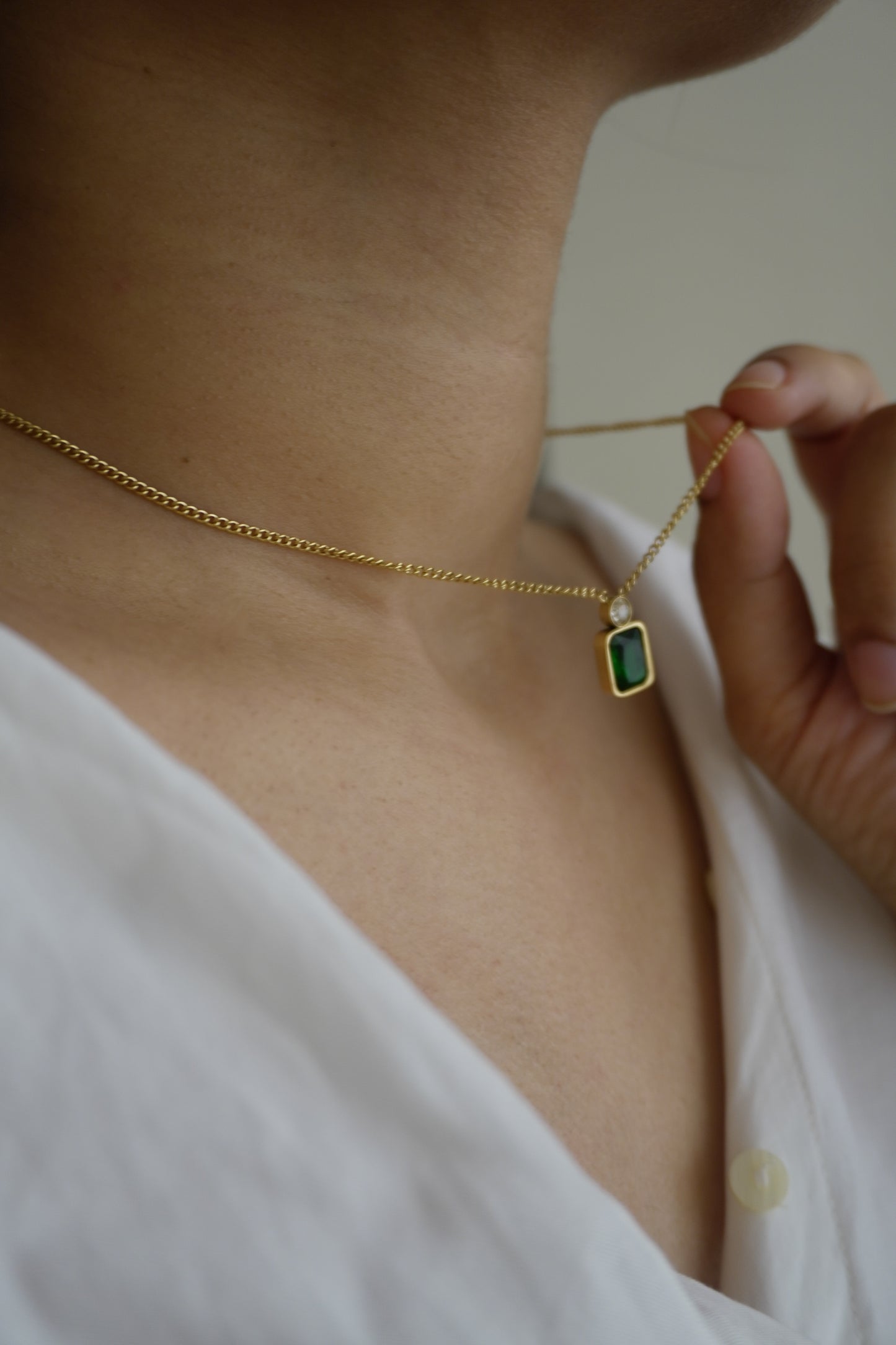 Tessa Emerald Necklace