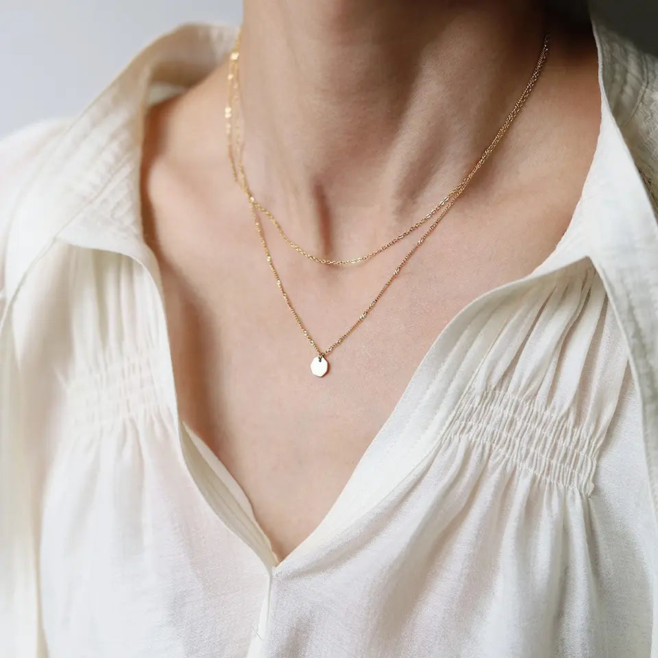 Waterproof, Sweatproof Layered Gold Plated Necklace – RosyWine