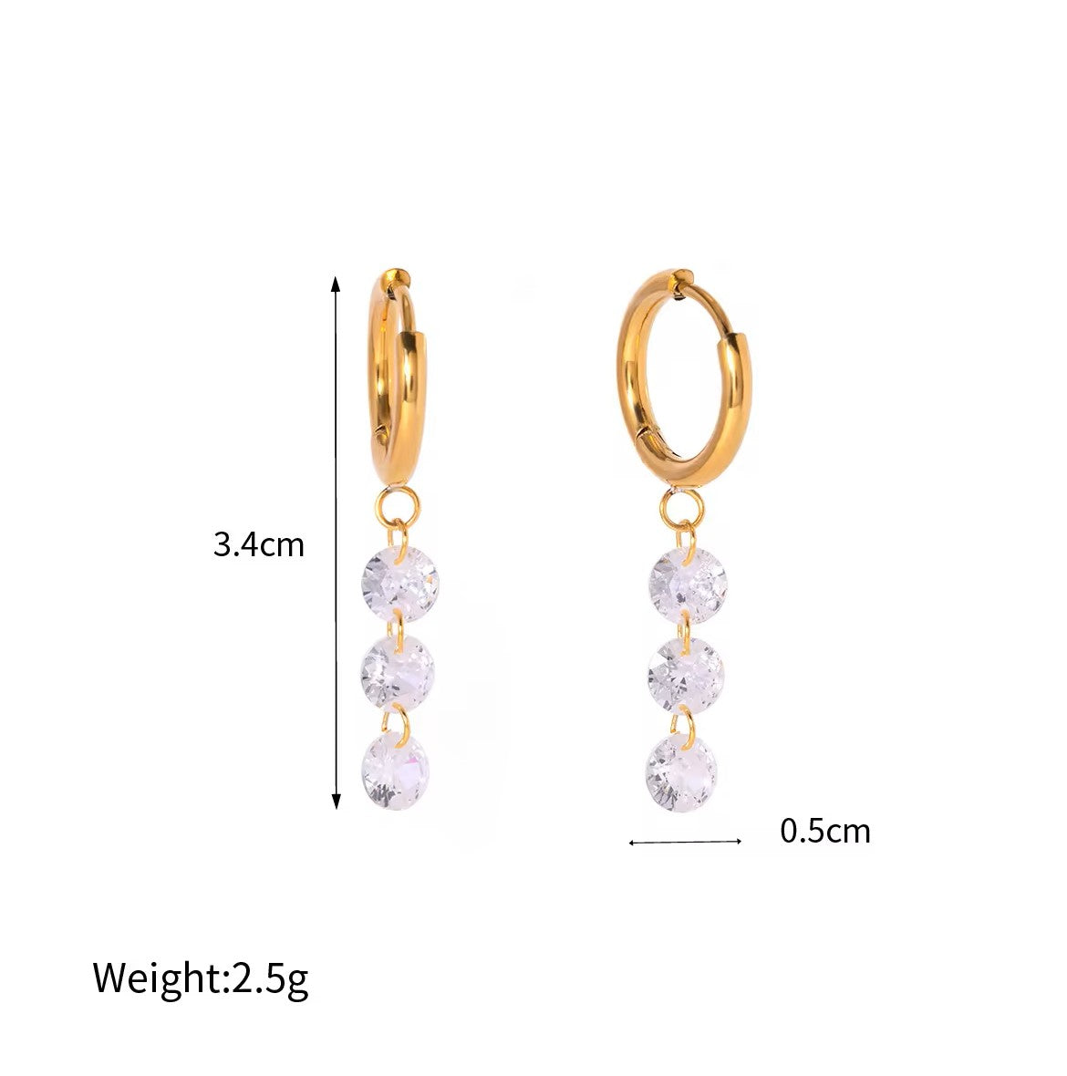 Briana Crystal Hoops