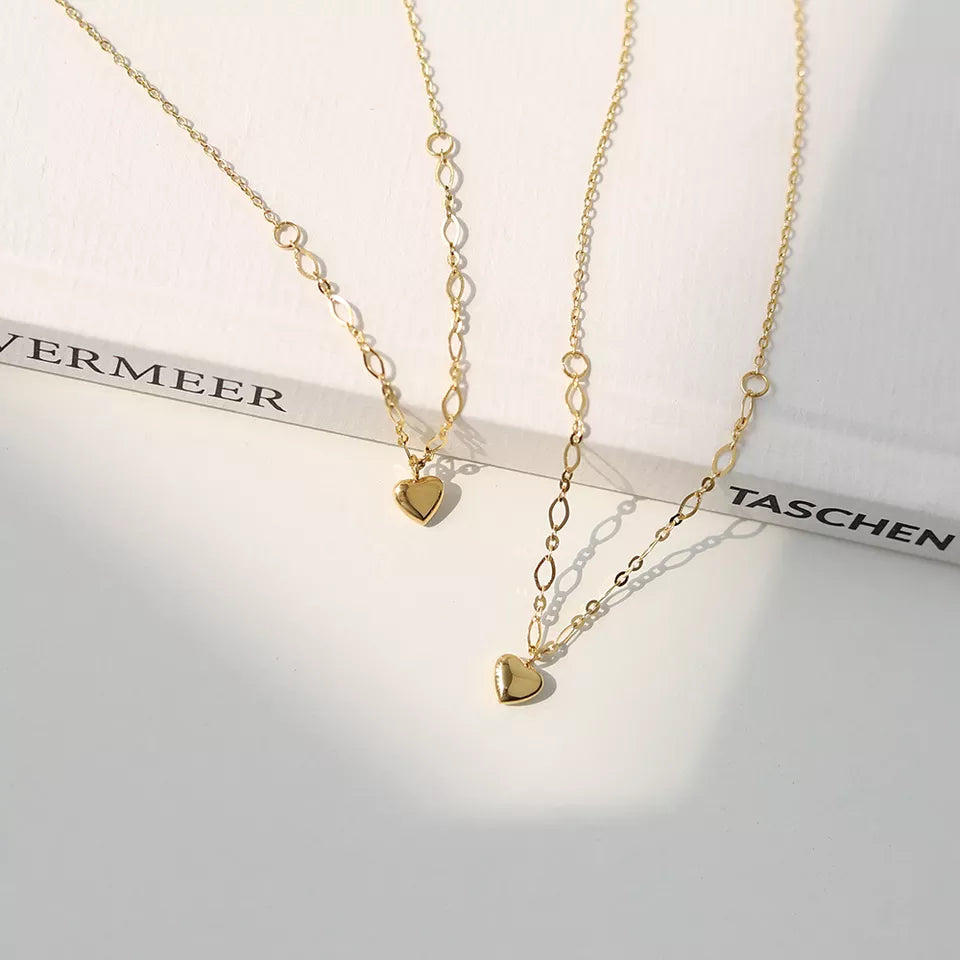 Dainty Heart Necklace | Waterproof Dainty Necklace – RosyWine