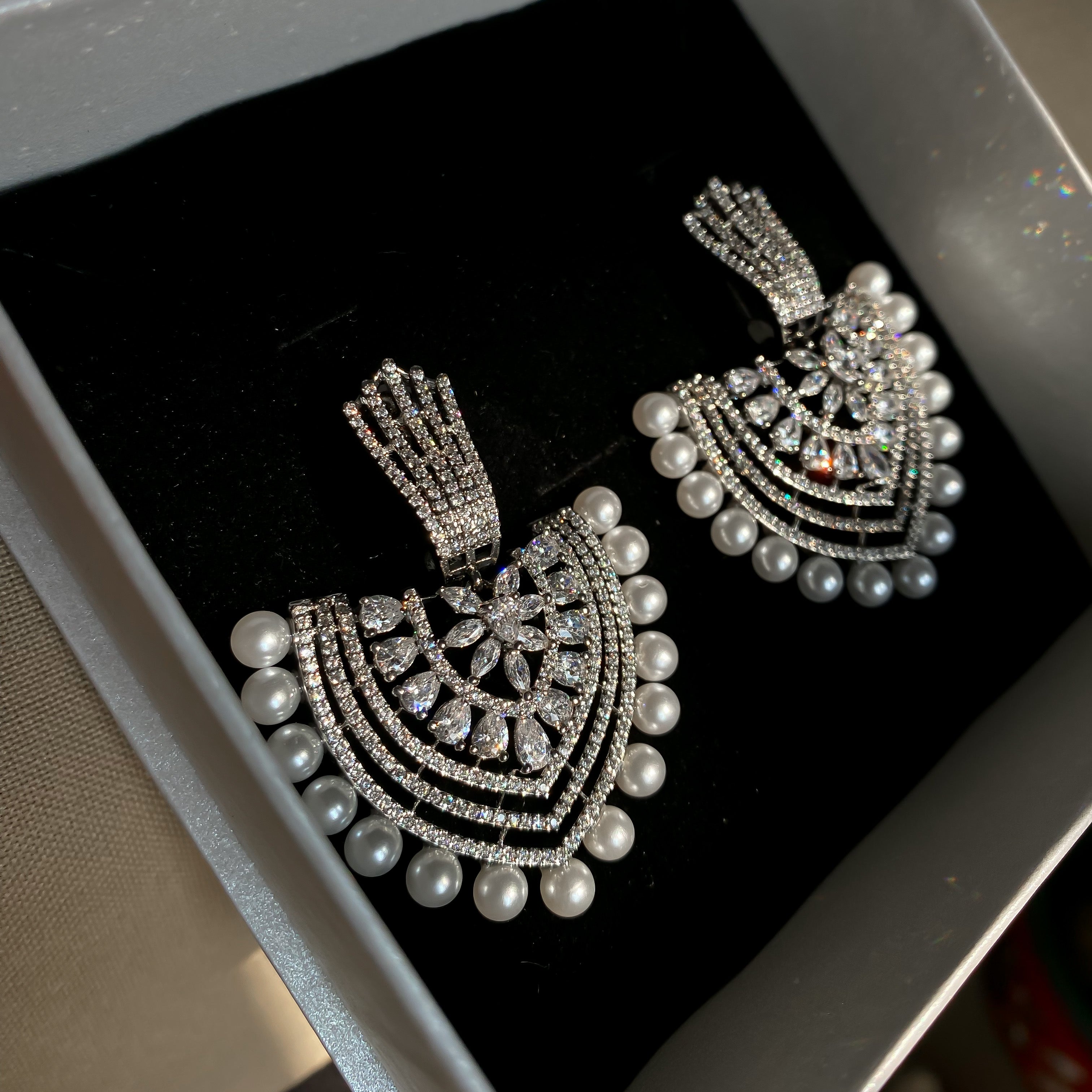 Abina Diamond Earrings - RosyWine 