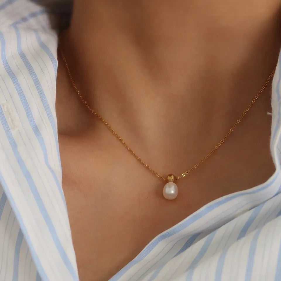 K18PG golden pearl necklace 40cm K18PG golden pearl necklace 40cm