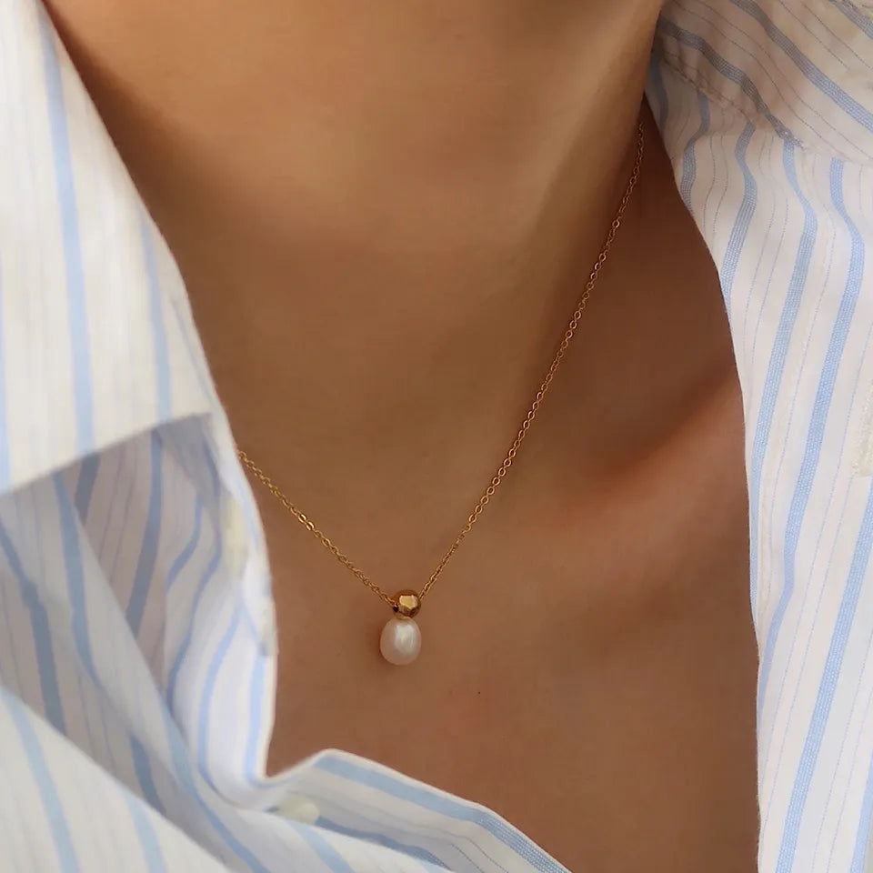 PERNNLA PEARL Seashell Pearl Necklace Single-Strand Handmade India | Ubuy