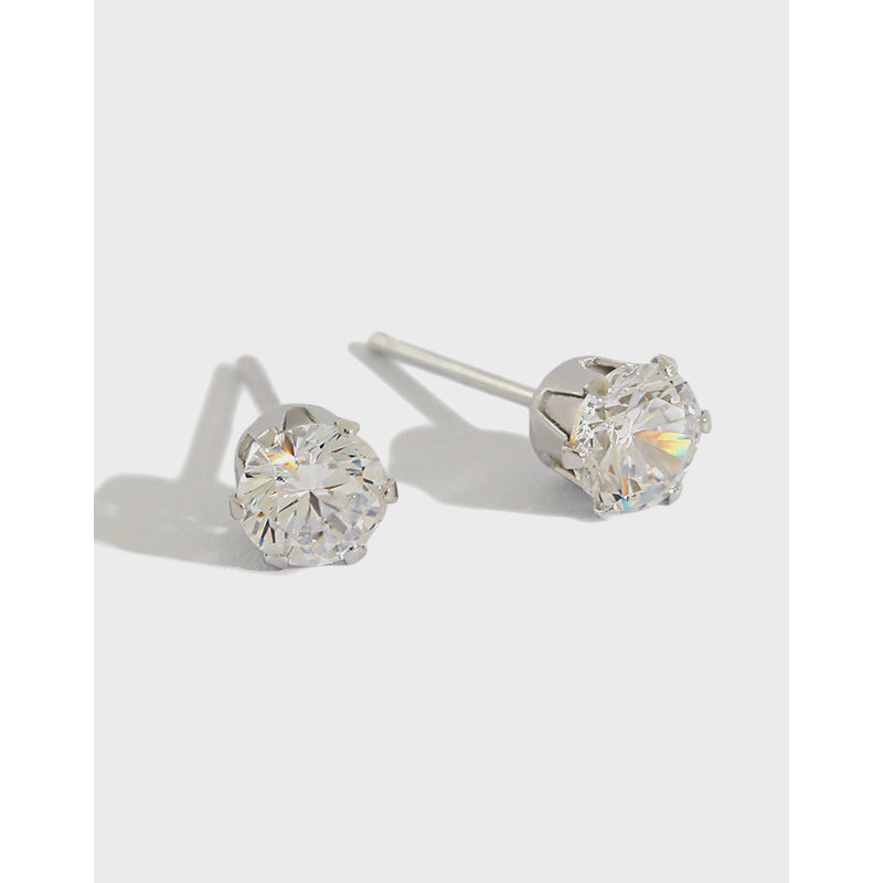 Jane Diamond Studs - RosyWine 